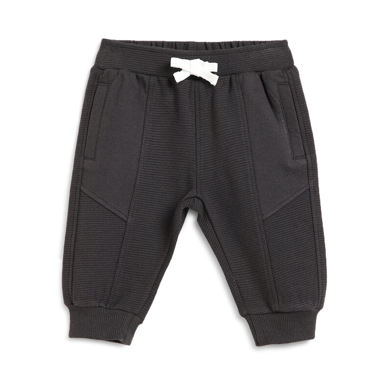 Boys Dark Grey Solid Long Trousers image number 0